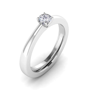 Tapered Solitaire Ring