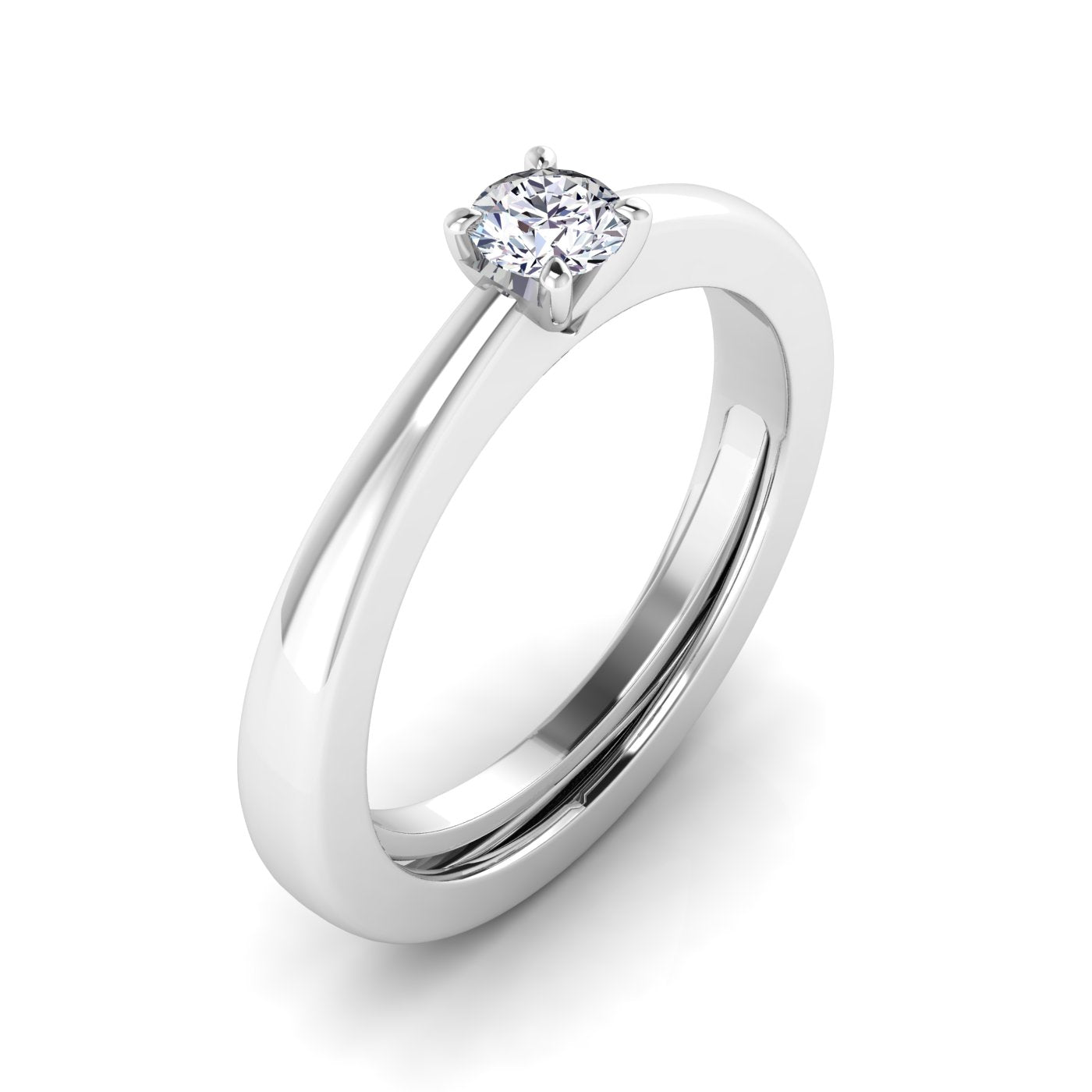 Tapered Solitaire Ring