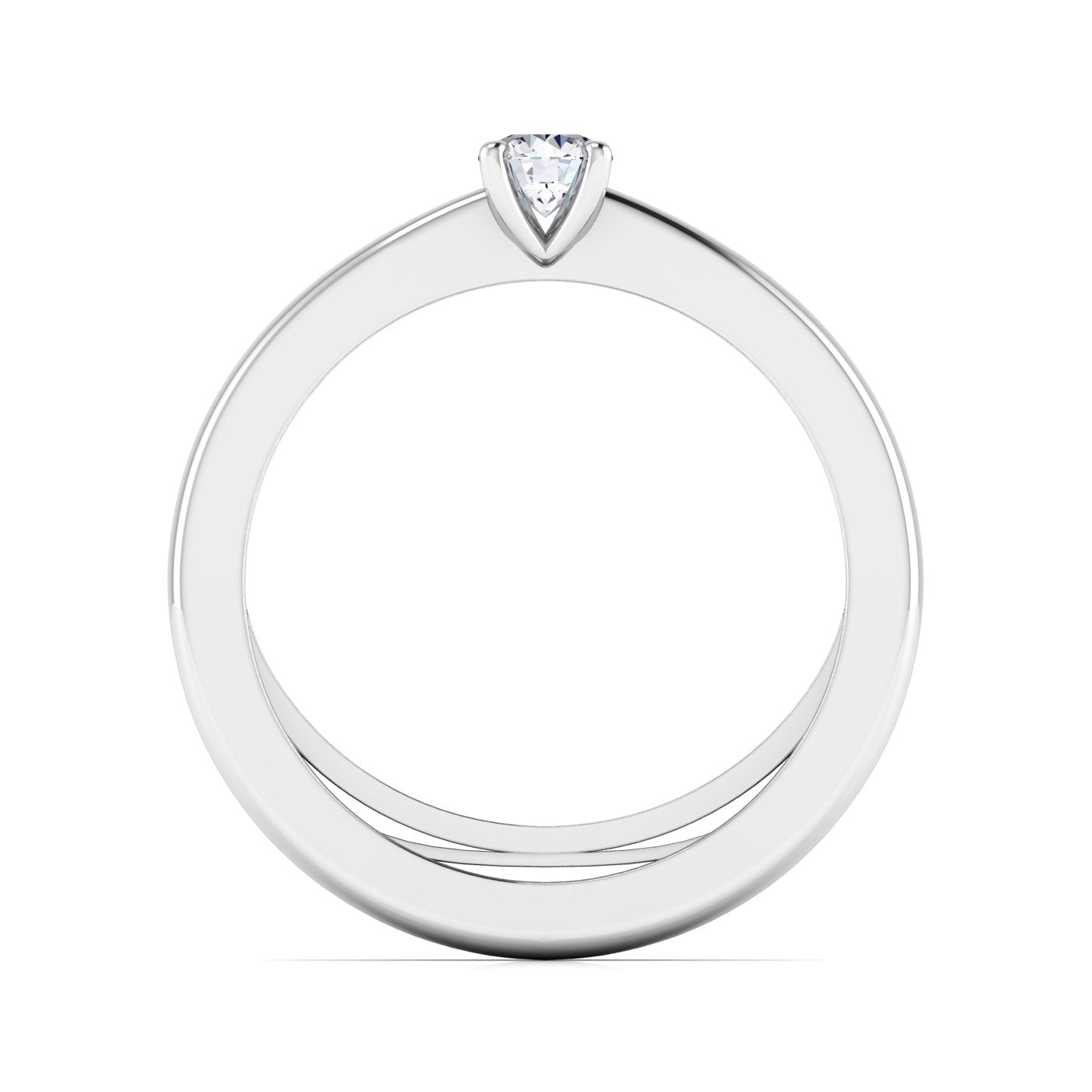 Tapered Solitaire Ring