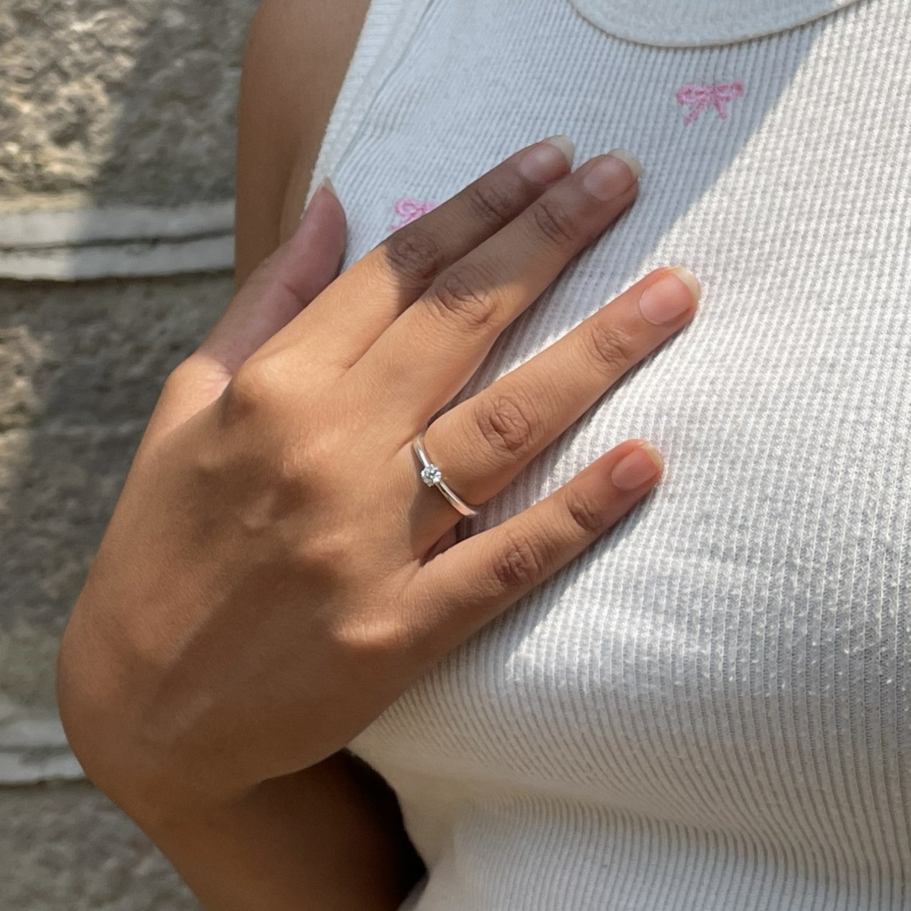 Tapered Solitaire Ring