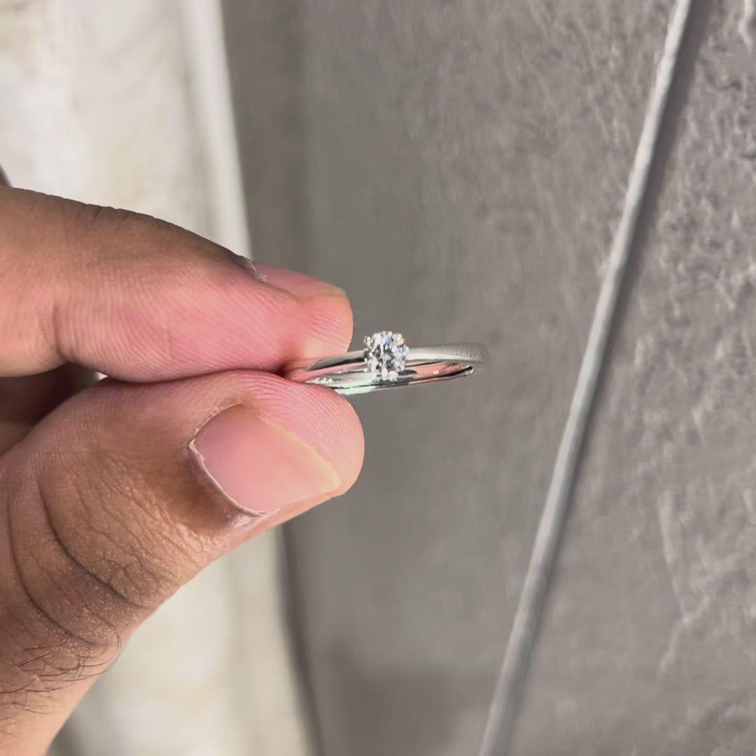 Tapered Solitaire Ring