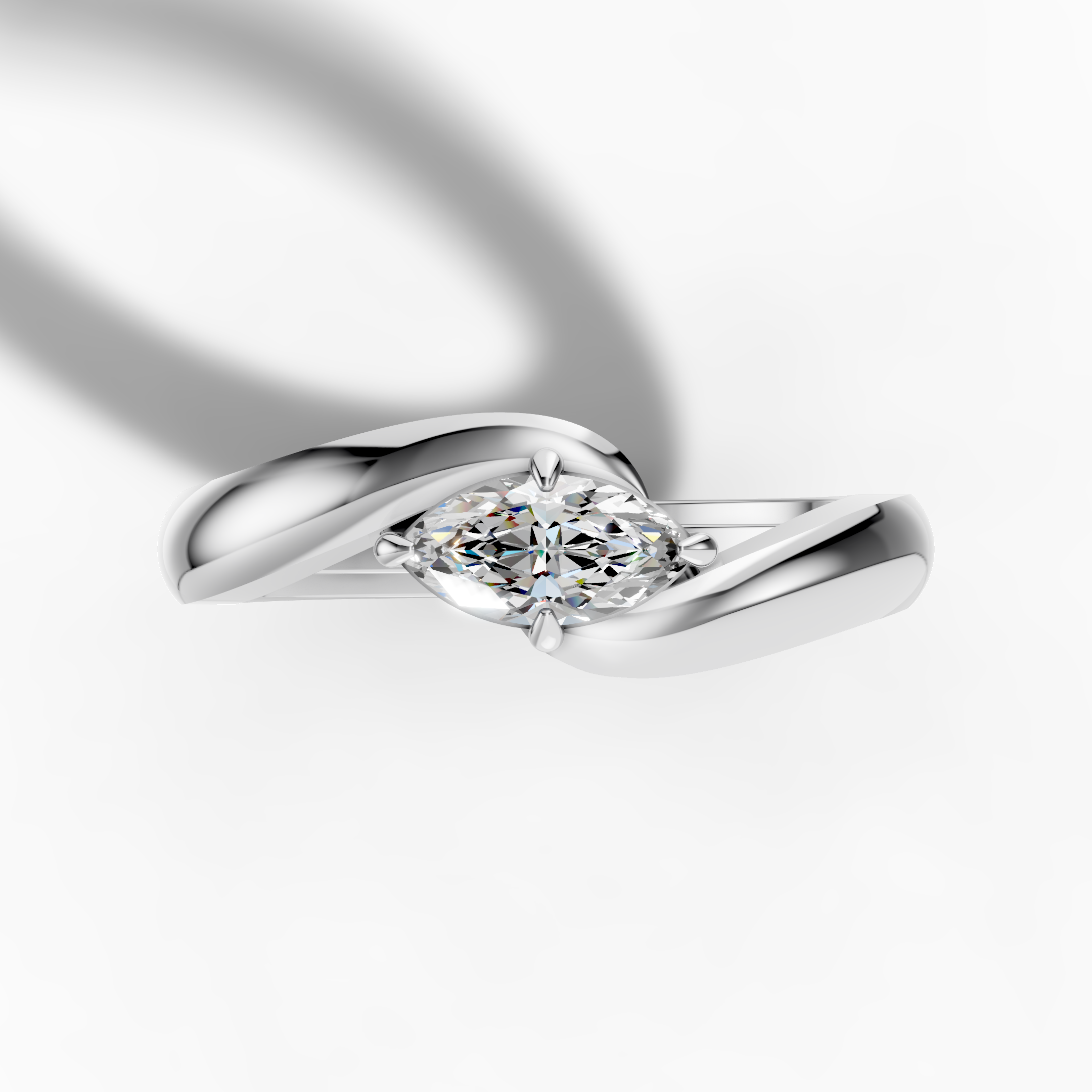 Sleeping Marquise Ring