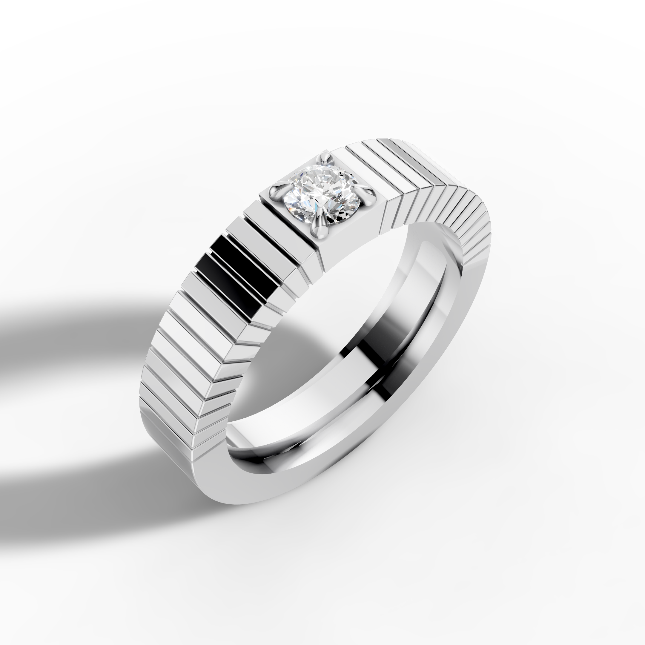 Textured Round Ring