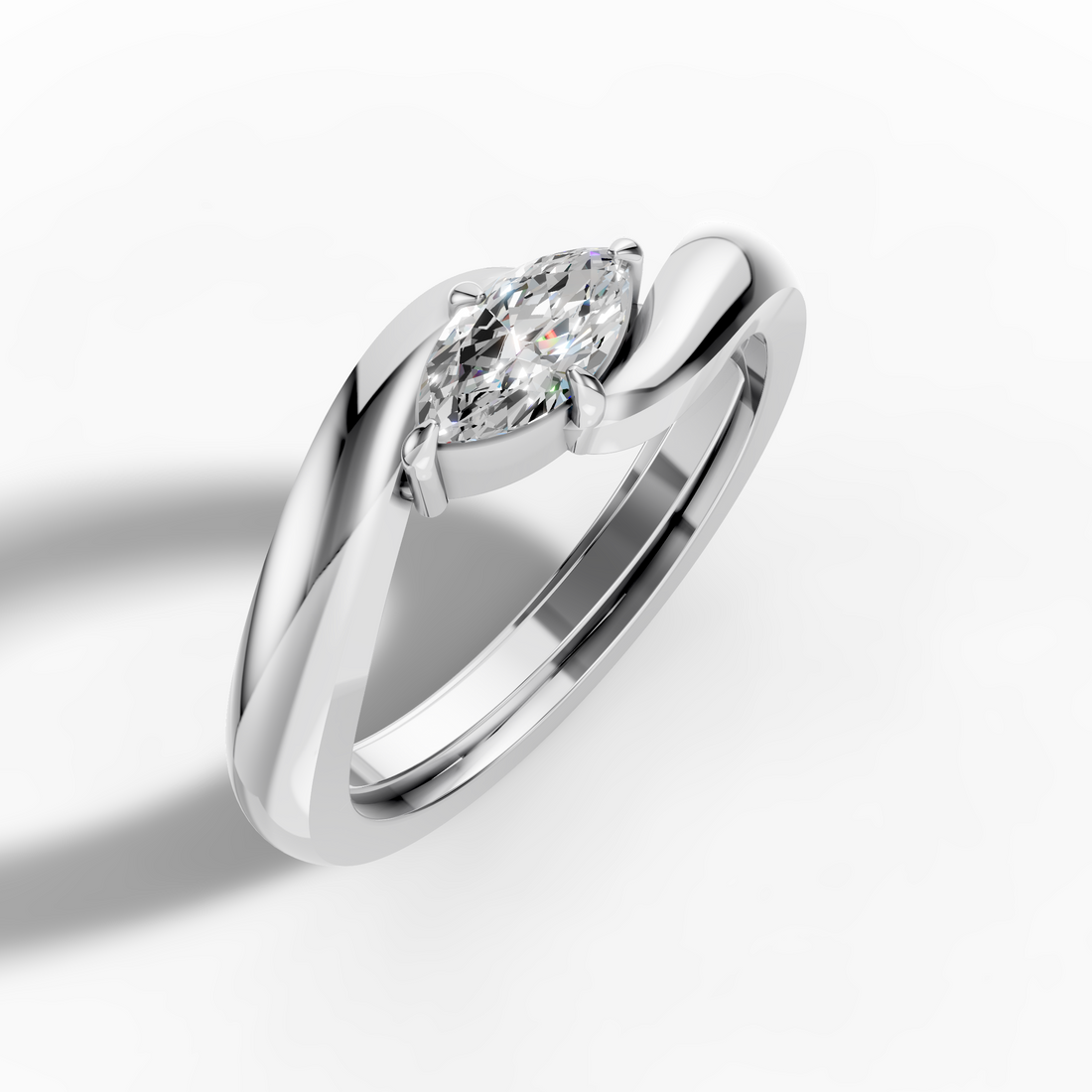 Sleeping Marquise Ring